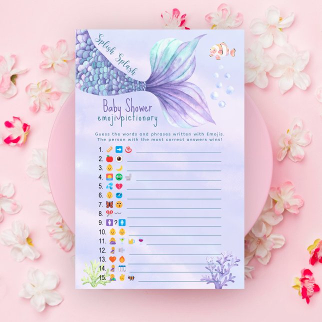 Mermaid Under the Sea Baby Emoji Pictionary game  (Creator Uploaded)