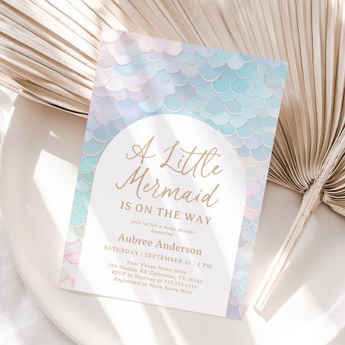 Mermaid Under the Sea Baby Shower Invitation