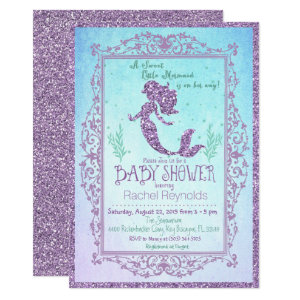 Mermaid Under the Sea Baby Shower Invitation