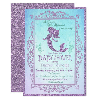 Mermaid Under the Sea Baby Shower Invitation