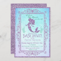 Mermaid Under the Sea Baby Shower Invitation