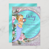 Mermaid Under The Sea Baby Shower Invitation (Front/Back)