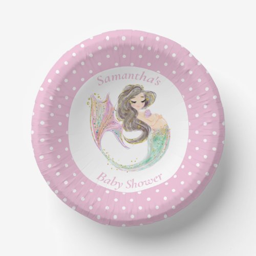 Mermaid under the sea baby shower  paper bowls