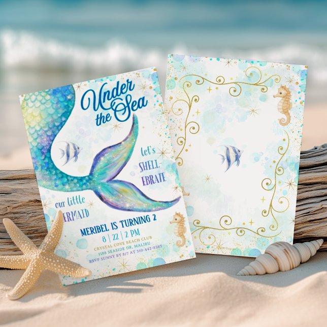 Mermaid Under the Sea Birthday  Invitation (Creator Uploaded)