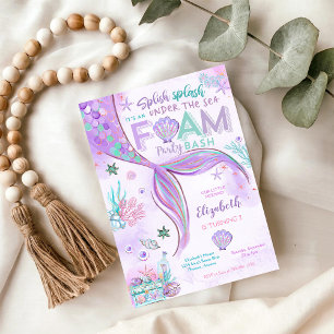 Mermaid Under the Sea Birthday Invitation