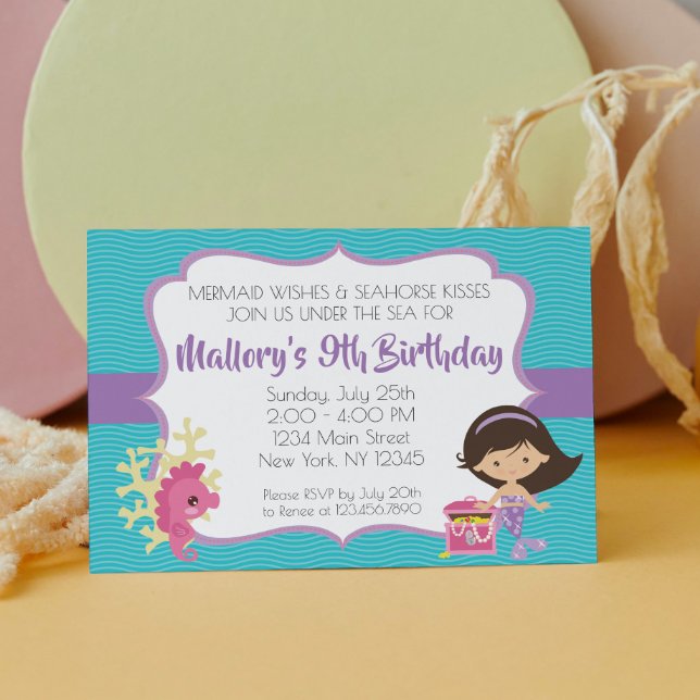 Mermaid Under the Sea Birthday Invitation (Creator Uploaded)