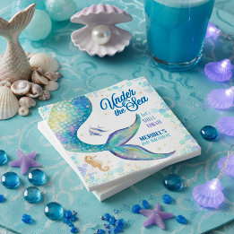 Mermaid Under the Sea Birthday Napkins