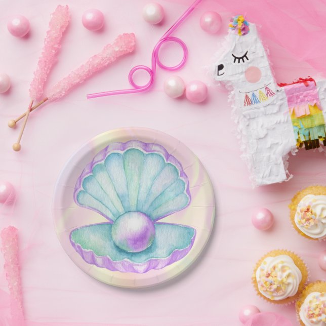 Mermaid Under the Sea Birthday Paper Plates (Party)