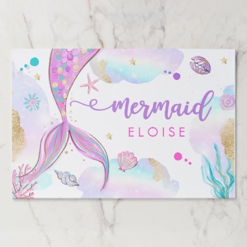 Mermaid Under The Sea Birthday Party Placemat