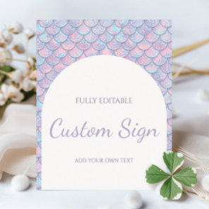 Mermaid Under the Sea Birthday Party Sign