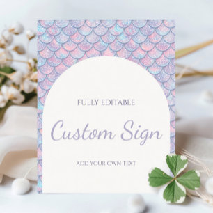 Mermaid Under the Sea Birthday Party Sign