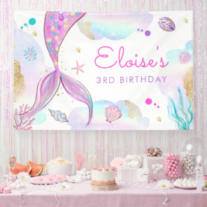 Mermaid Under The Sea Birthday Party Welcome Banner