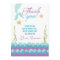 Mermaid Under the Sea Birthday Thank You Card