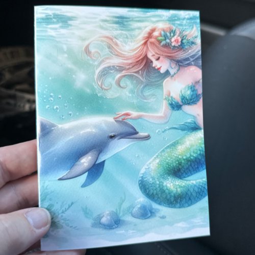 Mermaid Under the Sea Coastal Thank You Card