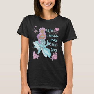 Mermaid  Under the Sea Cute Ocean Design T-Shirt