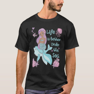 Mermaid  Under the Sea Cute Ocean Design T-Shirt