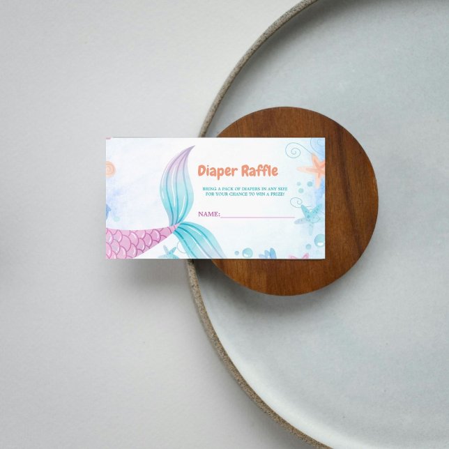 Mermaid Under the sea Diaper Raffle Request Card (Creator Uploaded)