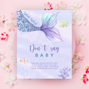 Mermaid Under the Sea Don't say baby Poster