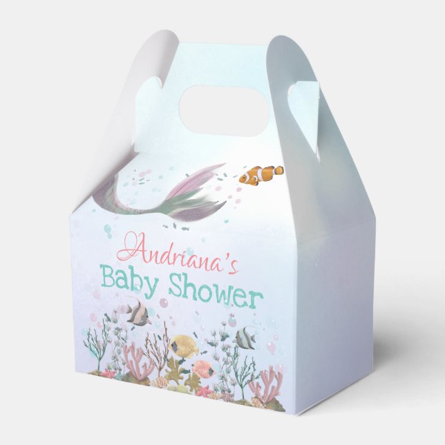 Mermaid Under The Sea  Favor Boxes (Front Side)