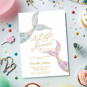 Mermaid Under the Sea Girl Baby Shower Invitation