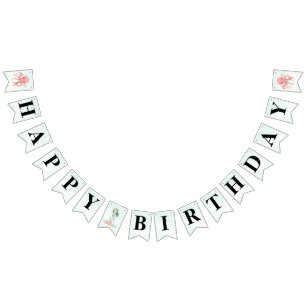Mermaid Under the Sea Girls Birthday Bunting Flags