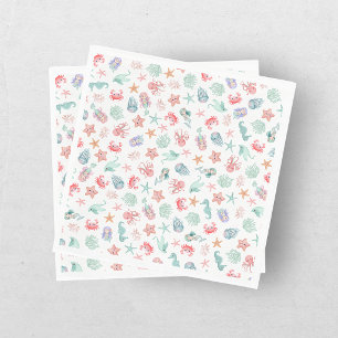 Mermaid Under the Sea Girls Birthday Napkins