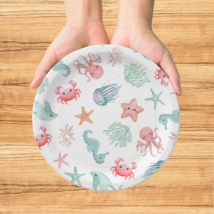 Mermaid Under the Sea Girls Birthday Paper Plates