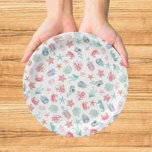 Mermaid Under the Sea Girls Birthday Paper Plates
