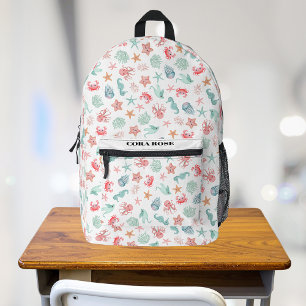 Mermaid Under the Sea Girls Birthday Printed Backpack