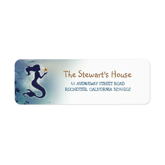 Mermaid Under the Sea Label | Zazzle