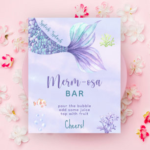 Mermaid Under the Sea Mimosa bar Poster