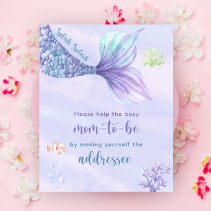 Mermaid Under the Sea Mom to be addressee Poster