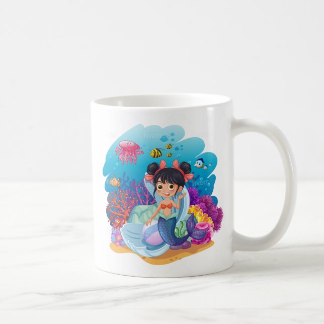 Mermaid under the sea mug for beach girls (Right)