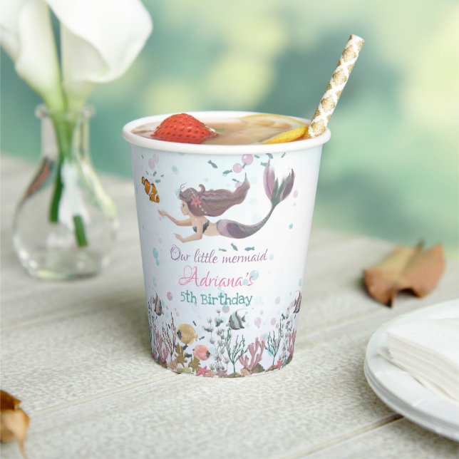 Mermaid Under The Sea Paper Cups (Insitu)