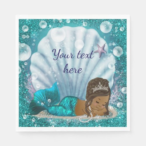 Mermaid Under The Sea Paper Napkins