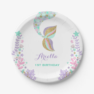 Mermaid Under The Sea Paper Plate 7" Paper Plates
