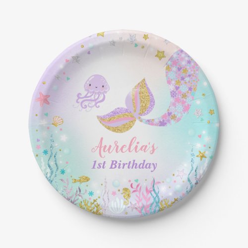 Mermaid Under The Sea Paper Plate 7 Paper Plates