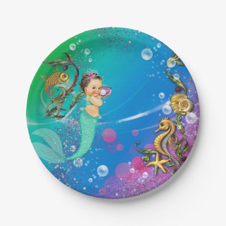 Mermaid Under The Sea Paper Plates