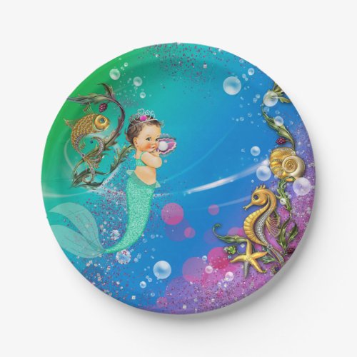 Mermaid Under the Sea Paper Plates