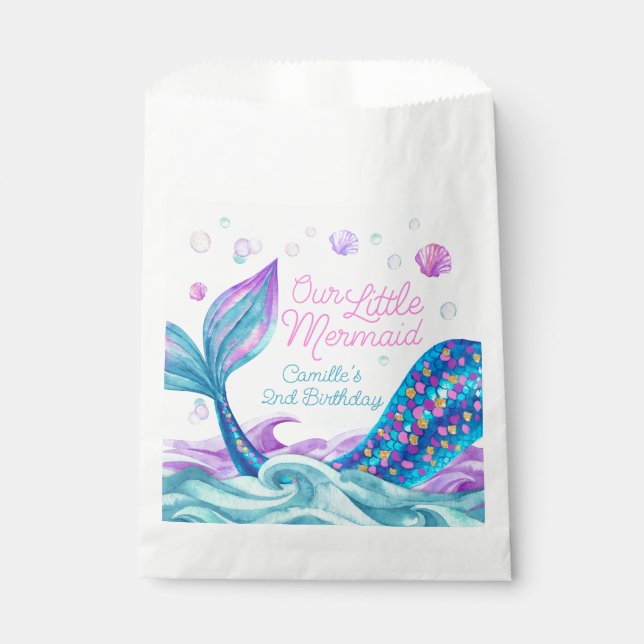 Mermaid Under the Sea Party Favor Bag (Front)