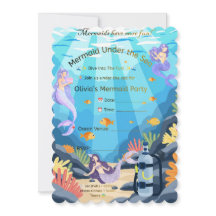 Mermaid Under the Sea Party Invitation – Magical O
