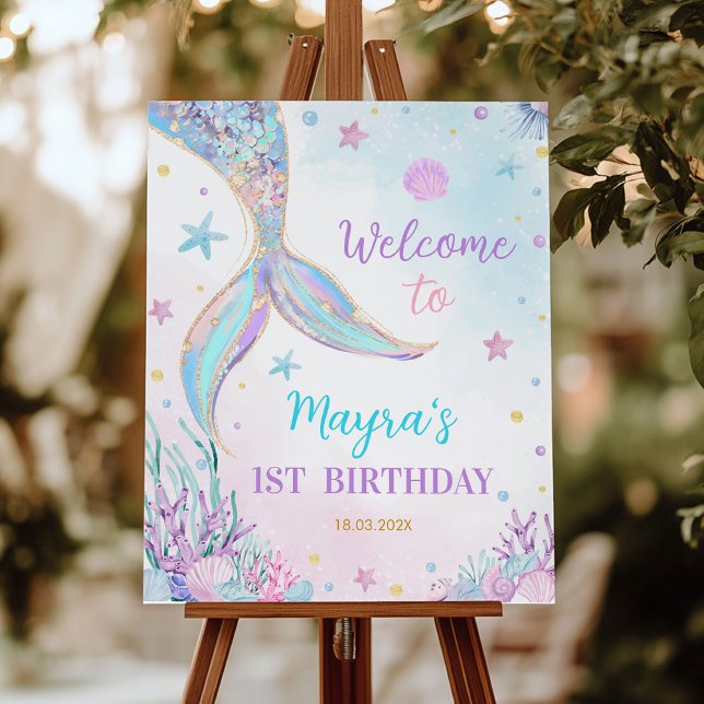 Mermaid Under the Sea Party Welcome Sign (Creator Uploaded)
