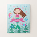 Mermaid Under The Sea Personalized Name Jigsaw Puzzle at Zazzle