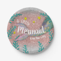 Mermaid Under the Sea Rose Gold Girl Baby Shower