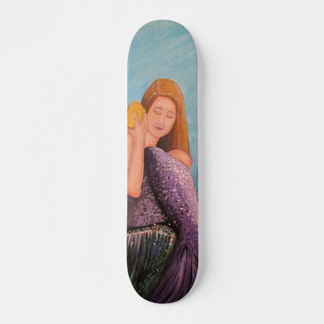 Mermaid Under The Sea Skateboard Deck (Front)