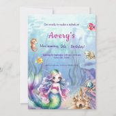 Mermaid Under The Sea Splash Birthday Party Invitation | Zazzle