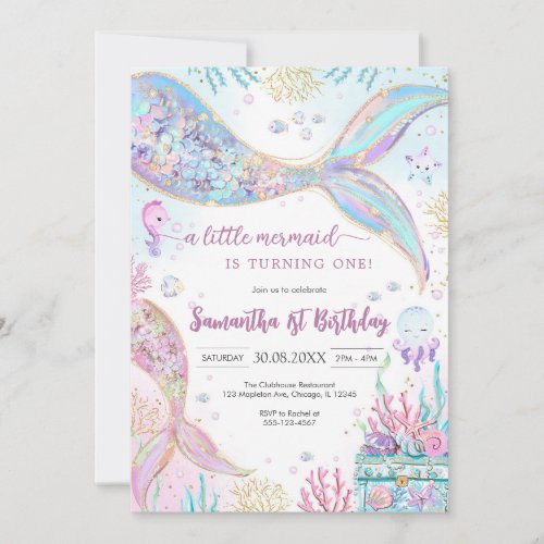 Mermaid Under the Sea Splish Splash Birthday