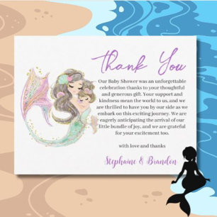 MERMAID Under The Sea Thank You Card