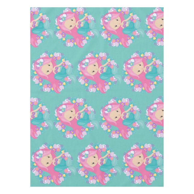 Mermaid  Undersea Celebration   Tablecloth (Front)