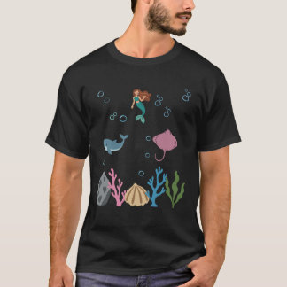 Mermaid Underwater Kids Whale T-Shirt